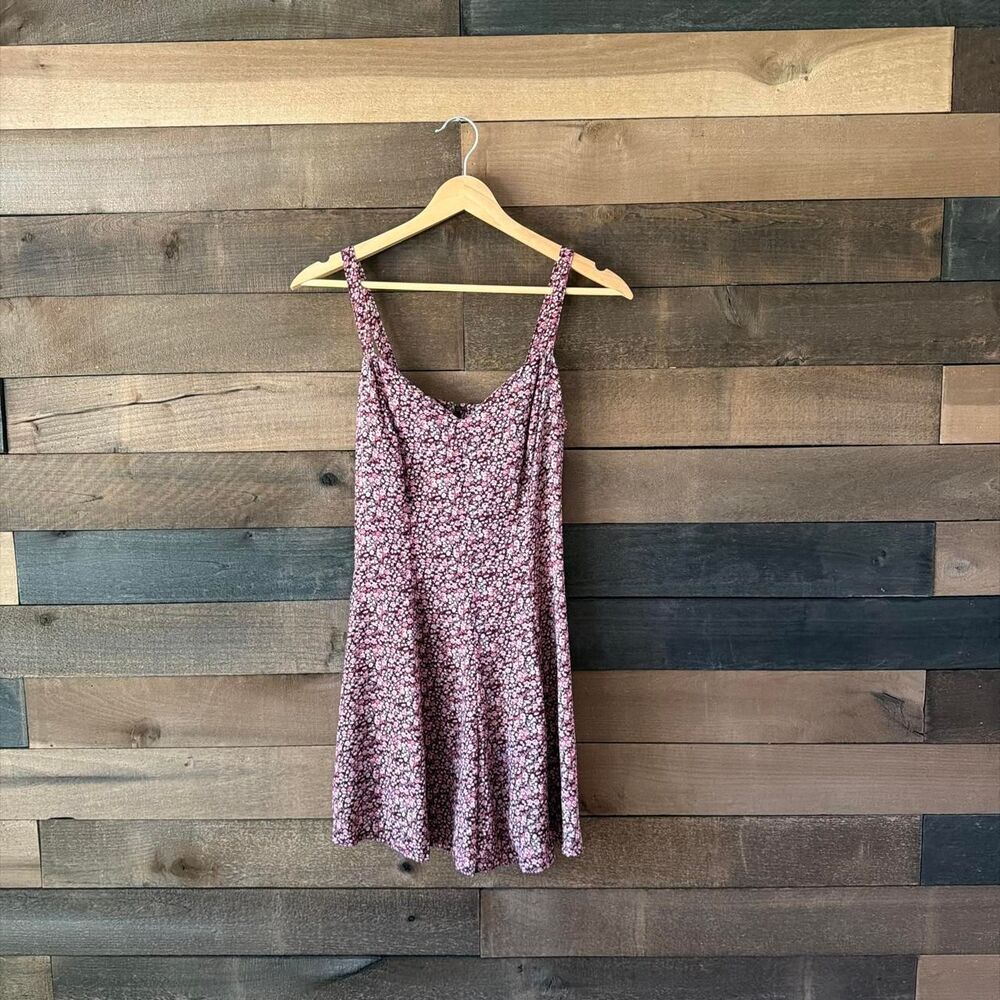 Vintage 90s Decked Out Floral Rayon Romper Made USA Grunge Coquette Cottagecore